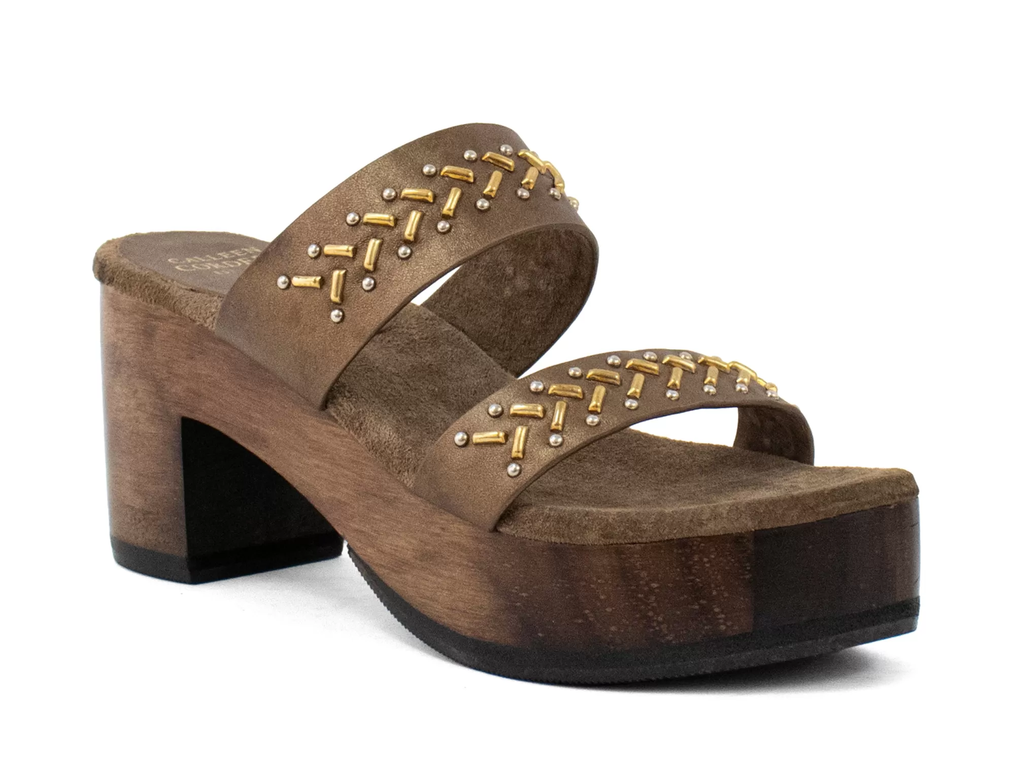 Calleen Cordero Adella Kiva Heel Bronze Vision w/ Brass & Nickel Art Clearance