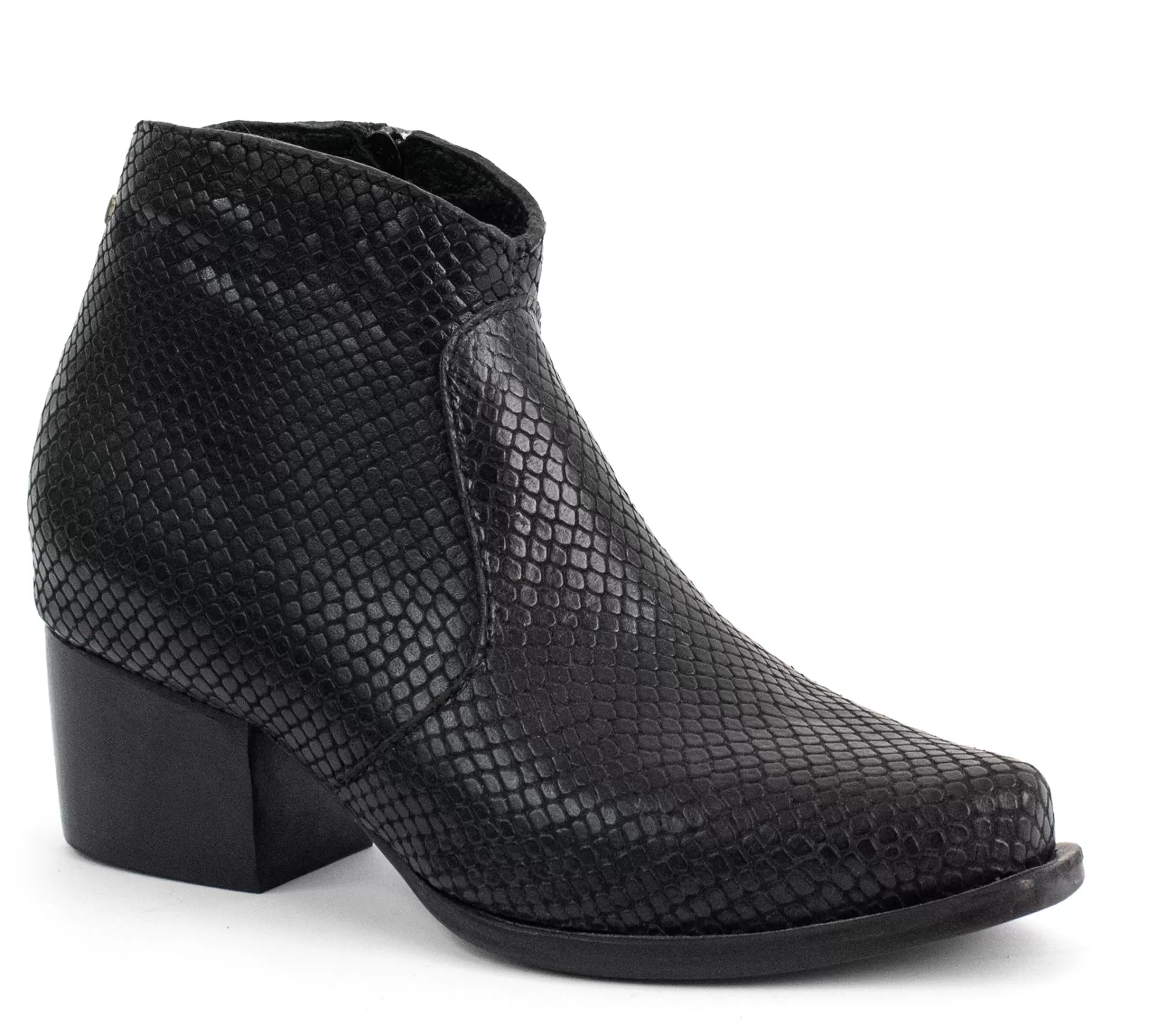 Calleen Cordero Arriba Boot Black Lizard w/ Nickel Art Sale