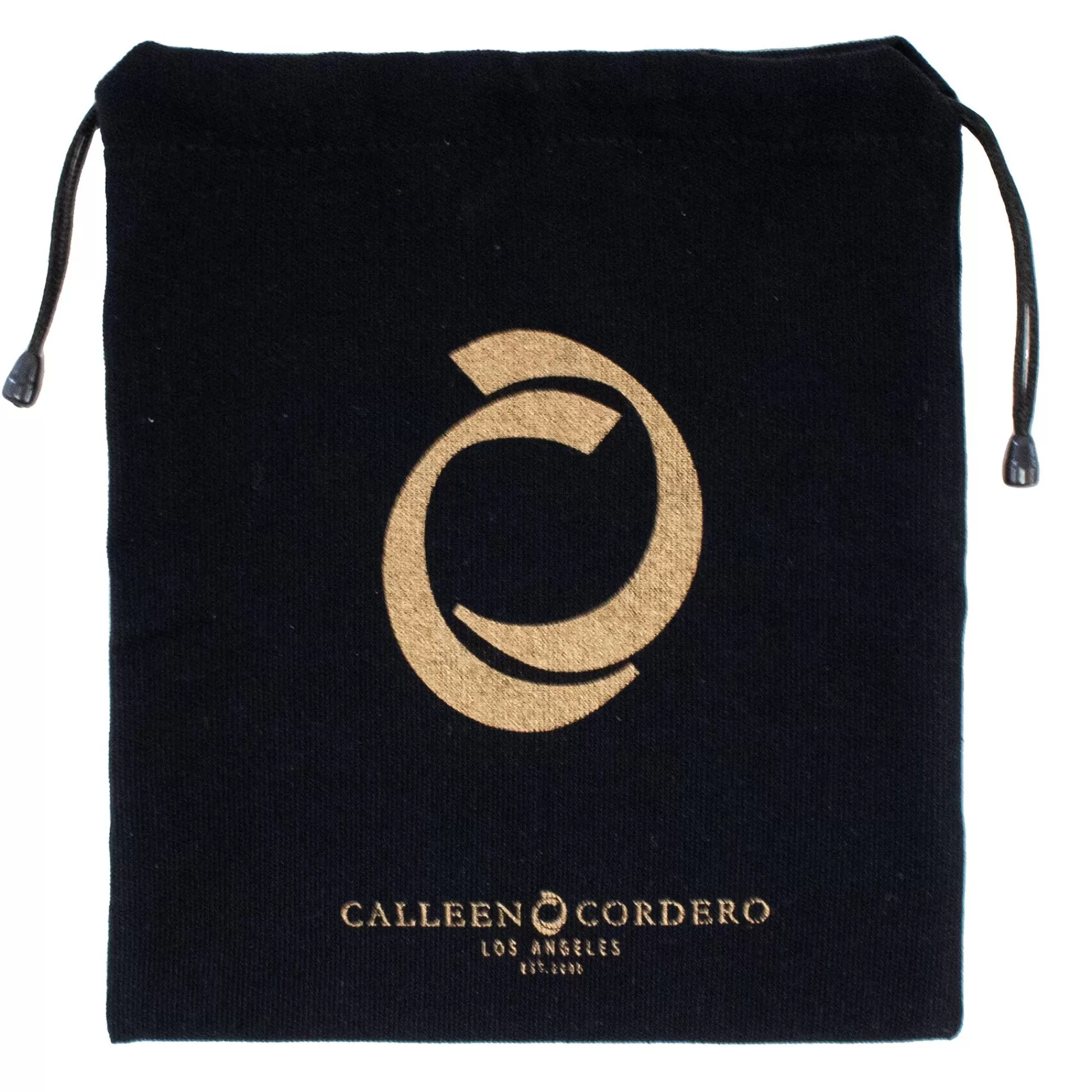 Calleen Cordero Basia Flask Black Leather w/ Brass Art Online