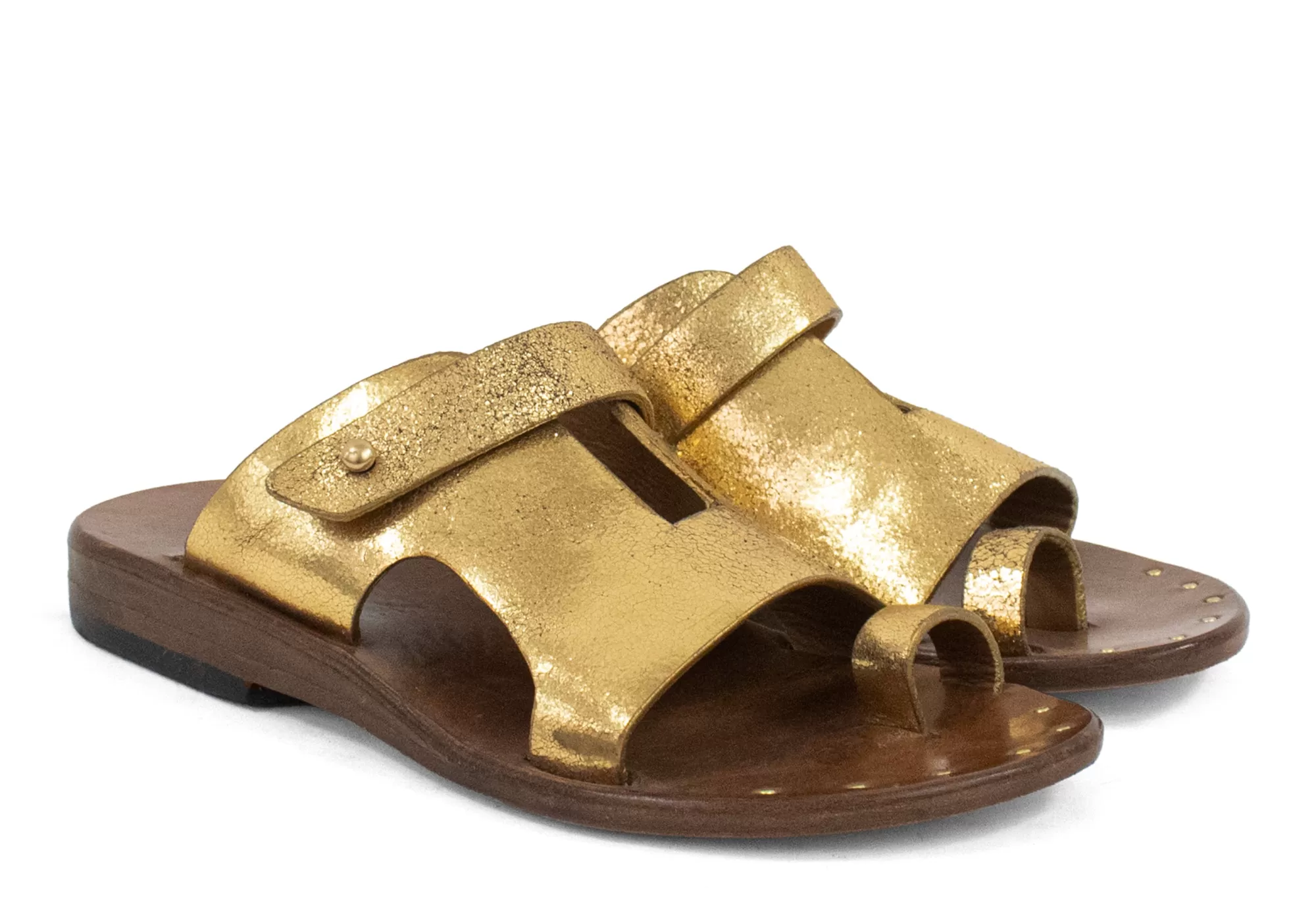 Calleen Cordero Bowie Sandal Gold Mirror w/ Brass Art Shop