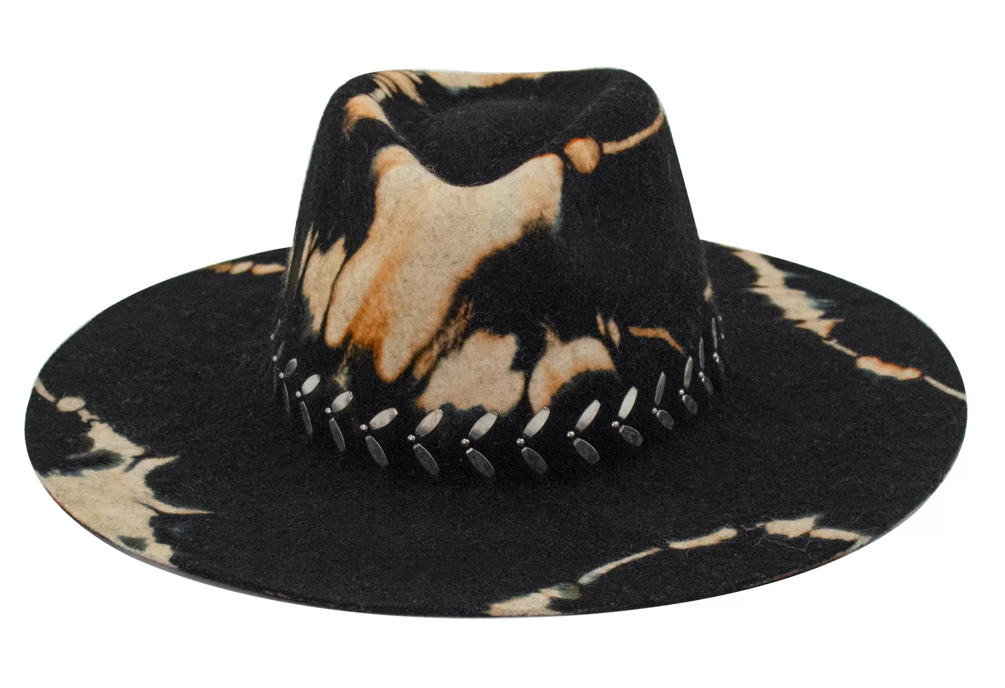 Calleen Cordero Cali Ennio Hat Black Multi Tie-Dye w/ Nickel Art Outlet