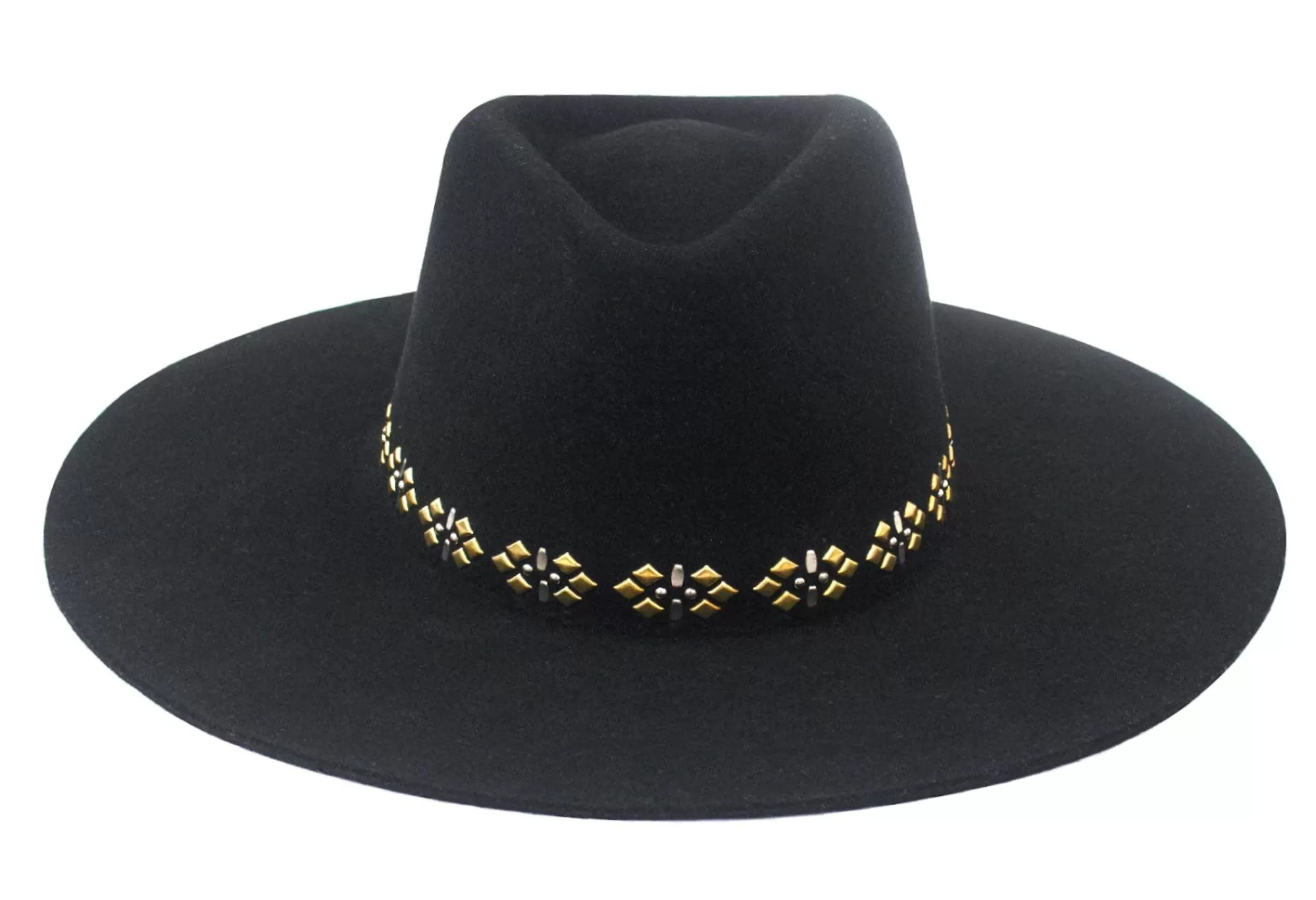 Calleen Cordero Cali Evoke Hat Black Wool w/ Nickel & Brass Shop