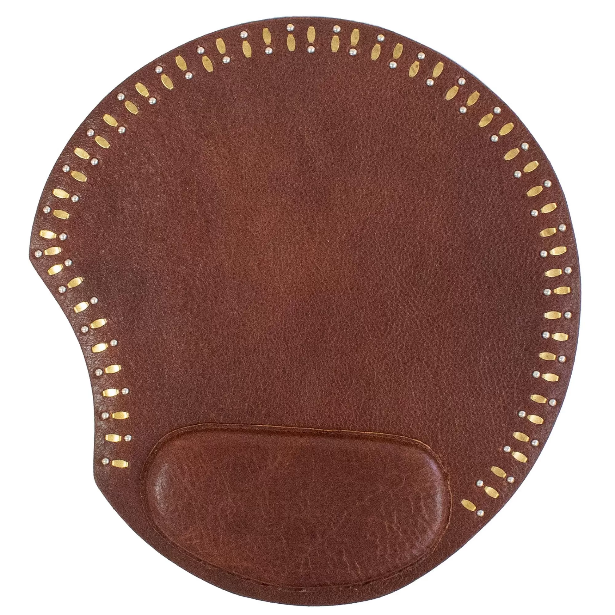 Calleen Cordero Che Round Mouse Pad Cognac w/ Brass & Nickel Sale