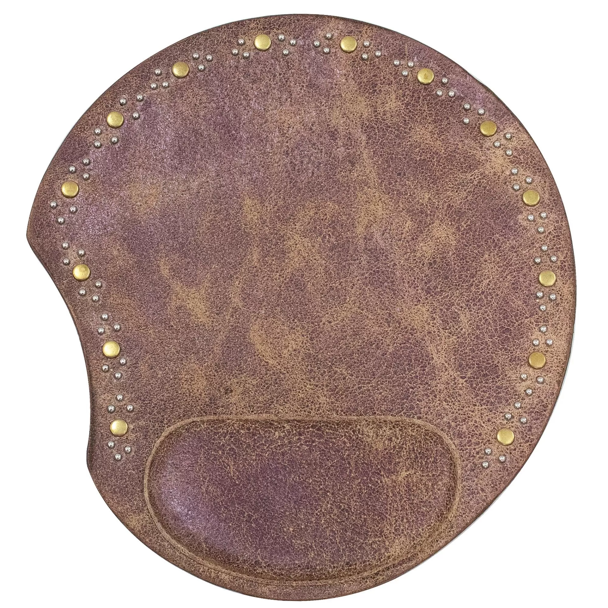 Calleen Cordero Cloe Round Mouse Pad Copper Pearl Cracked w/ Brass & Nickel Outlet