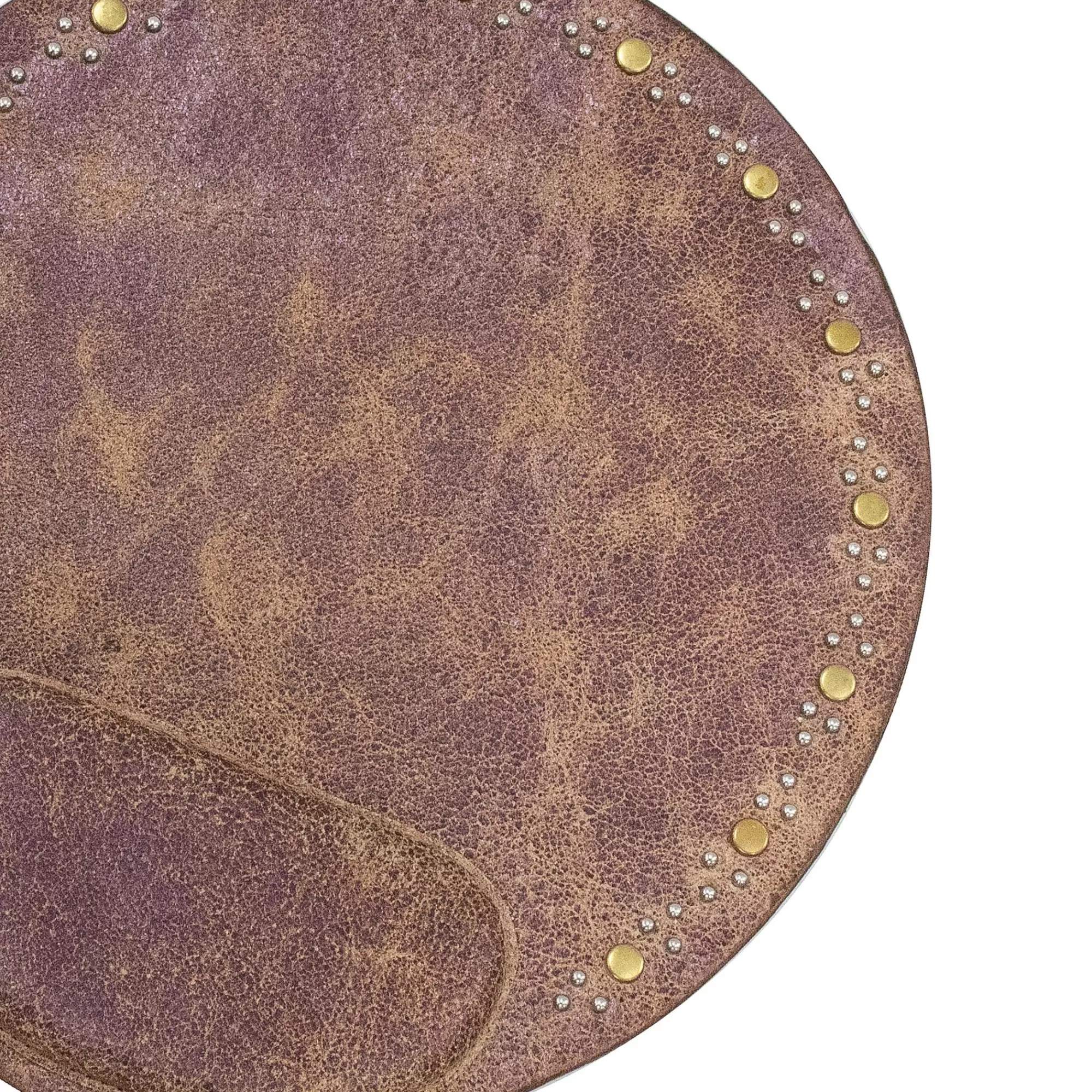 Calleen Cordero Cloe Round Mouse Pad Copper Pearl Cracked w/ Brass & Nickel Outlet