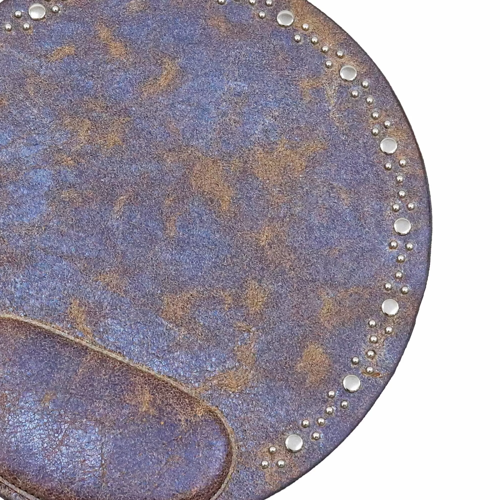 Calleen Cordero Cloe Round Mouse Pad Blue Pearl Cracked w/ Nickel Art Best Sale