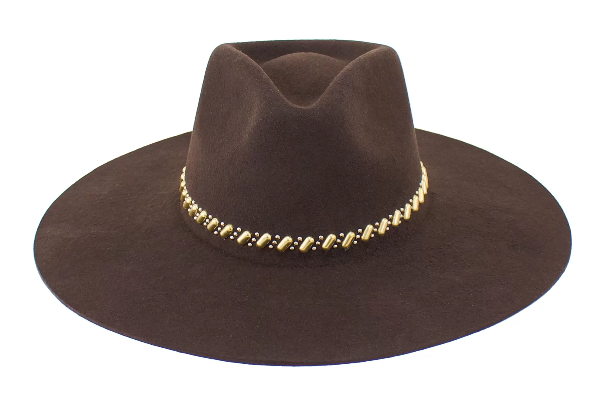 Calleen Cordero Coda Kandi Hat Soft Brown w/ Nickel & Brass Art Online