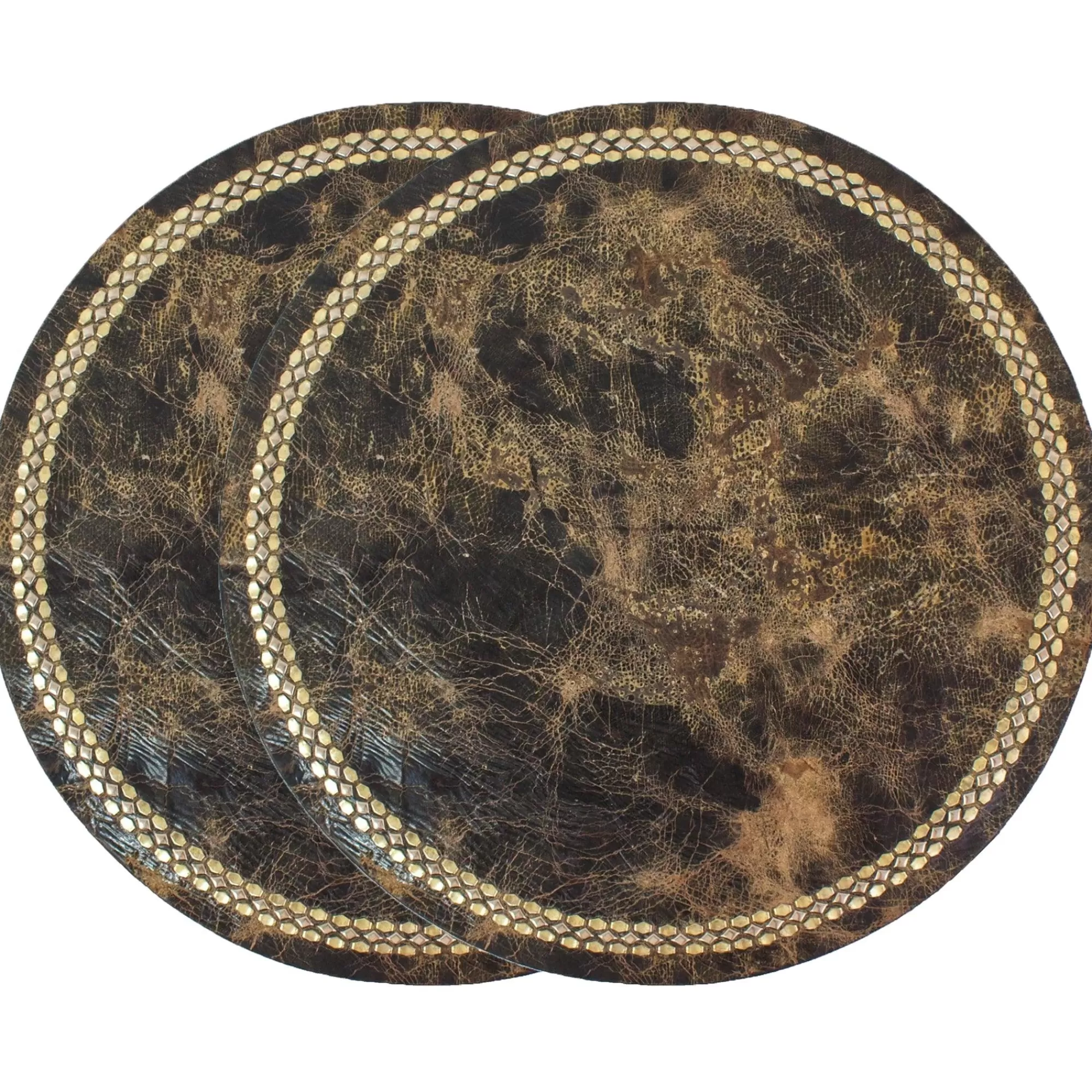 Calleen Cordero Galia Placemats (QTY 2 Pc) Brown El Paso w/ Brass Art Store