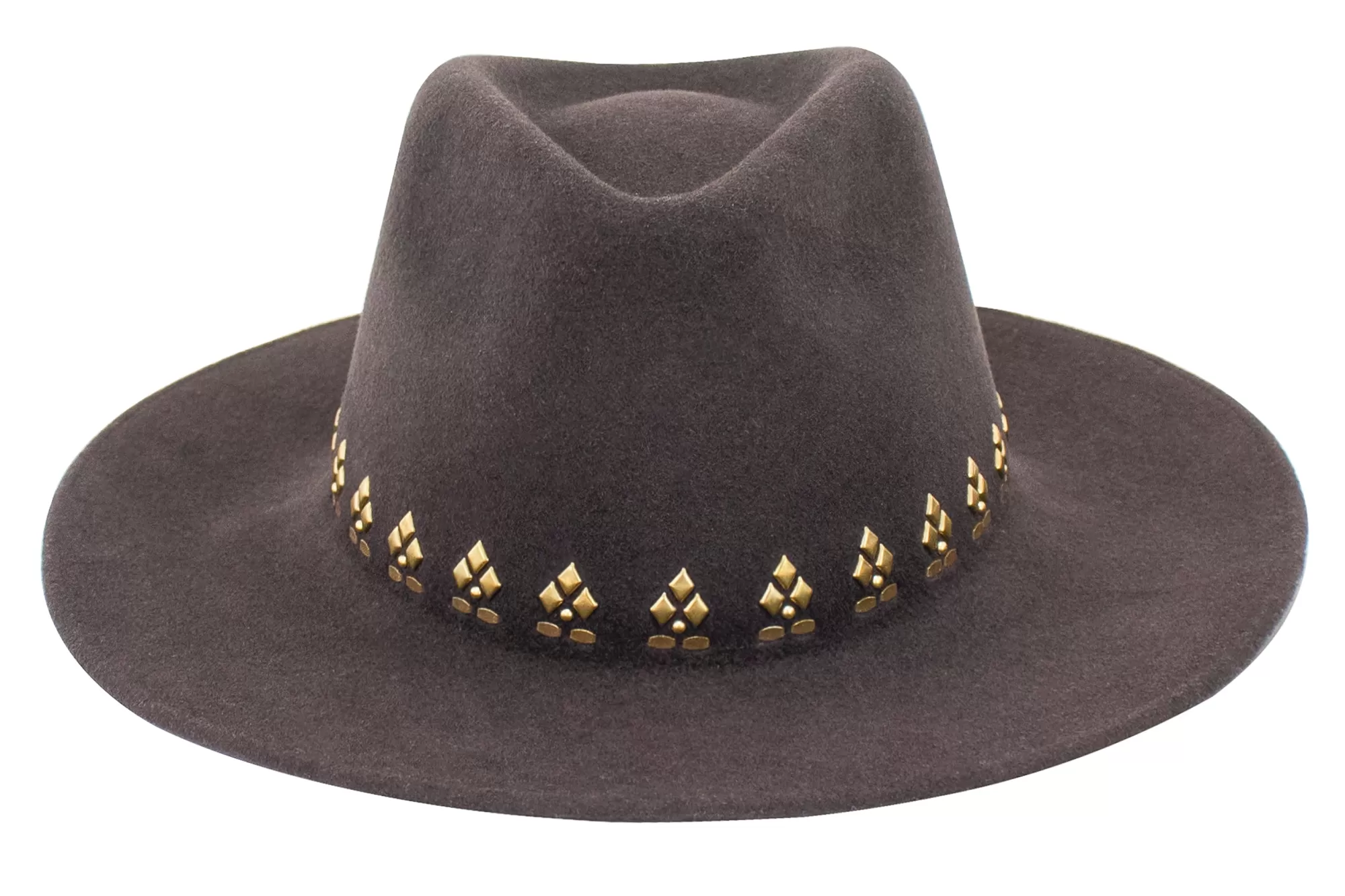 Calleen Cordero Jessa Melia Hat Basilt Grey Wool w/Brass Art Online