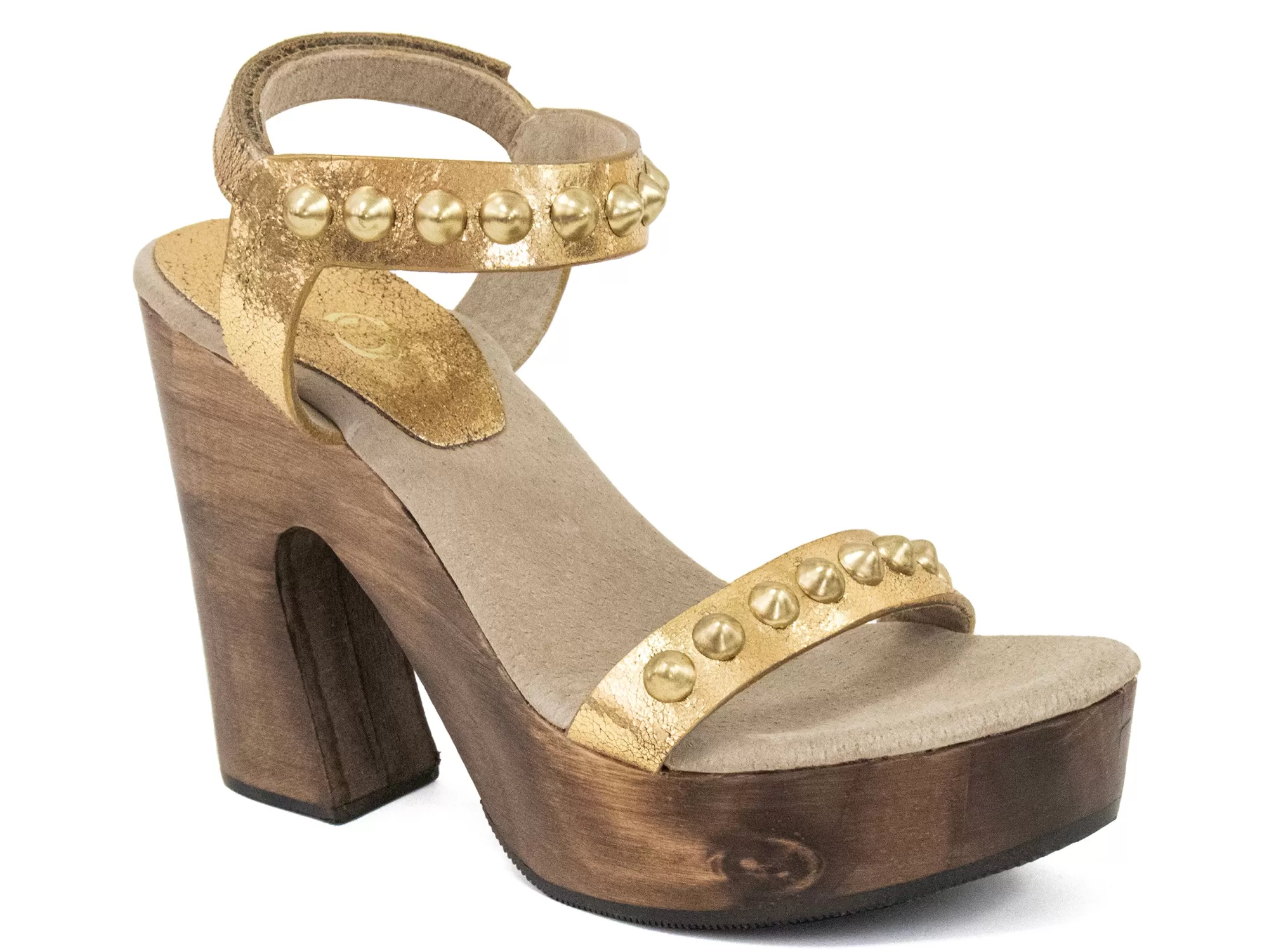 Calleen Cordero Luna B Heel Gold Met W/ Brass Art Best Sale