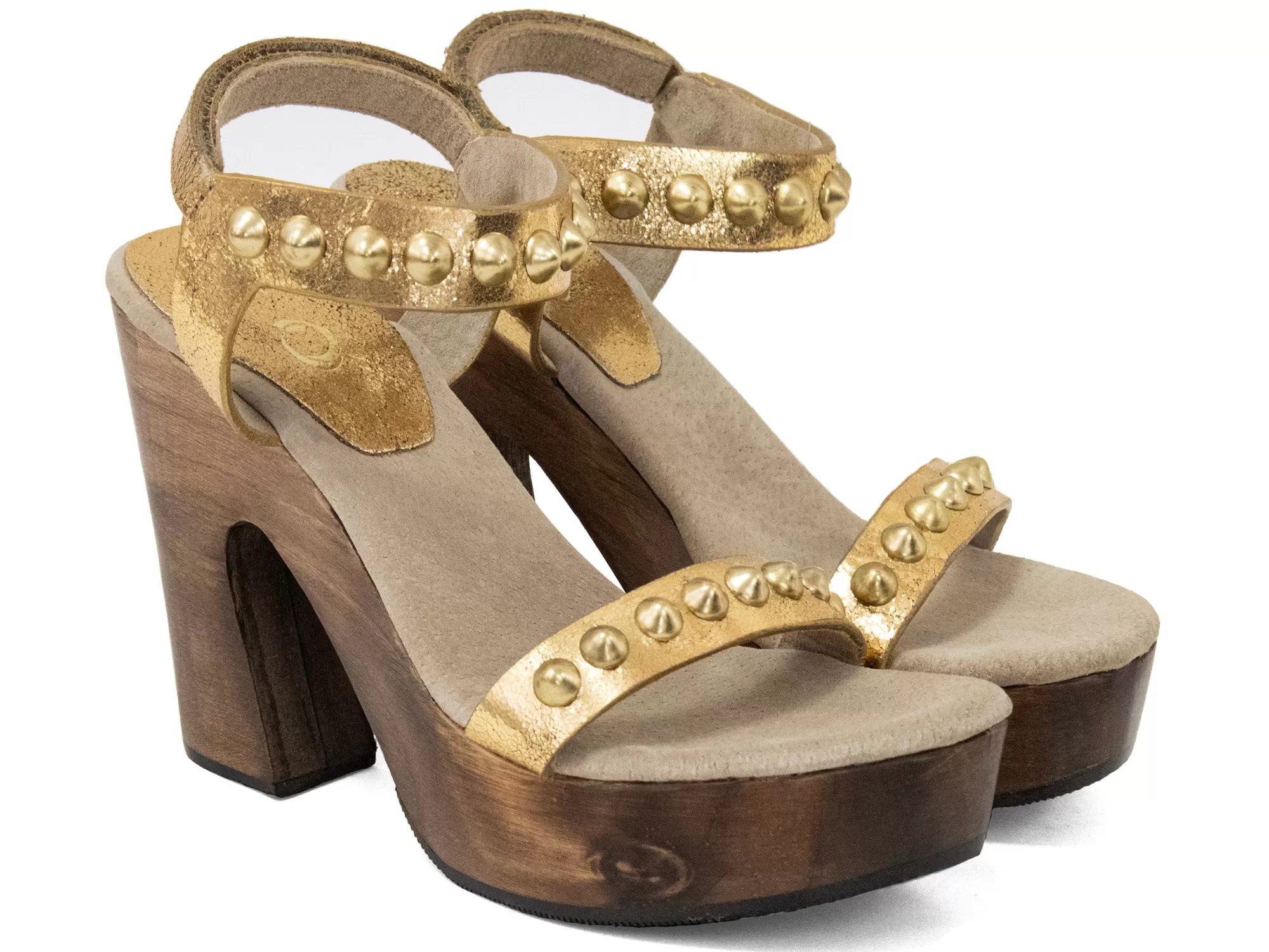 Calleen Cordero Luna B Heel Gold Met W/ Brass Art Best Sale