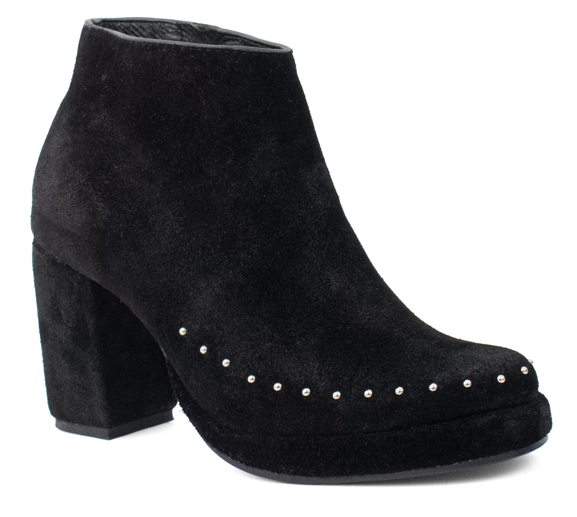 Calleen Cordero Mavi Platform Boot Black Suede w/ Nickel Art Hot