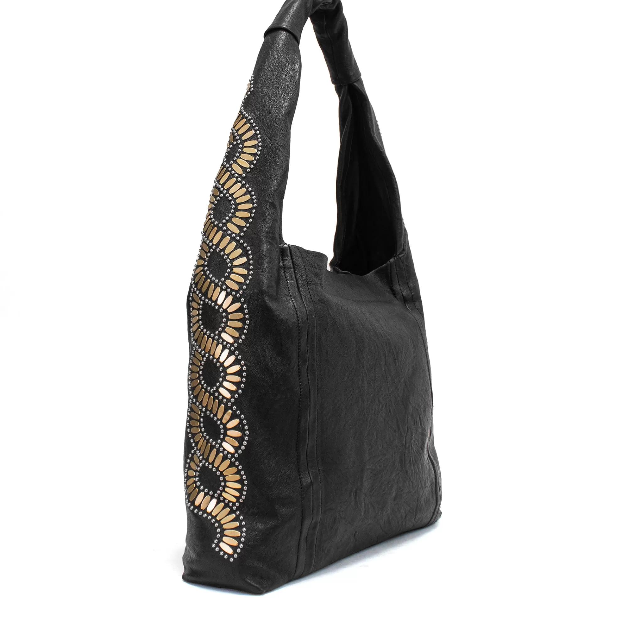 Calleen Cordero Ola Bag Black Borello w/ Brass & Nickel Art Sale