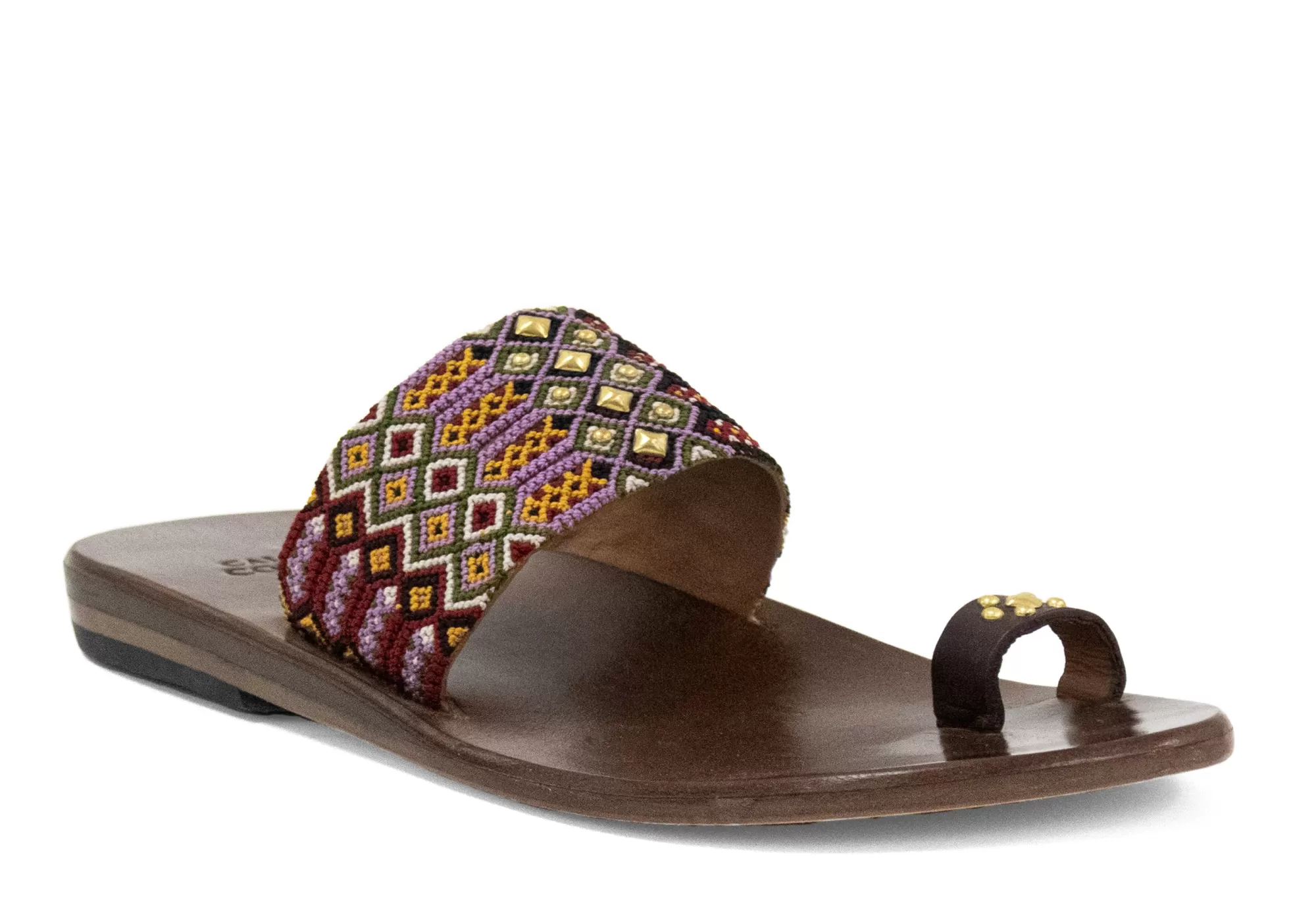 Calleen Cordero Papi Multi Woven Sandal Multi Woven w/ Brass Art Flash Sale