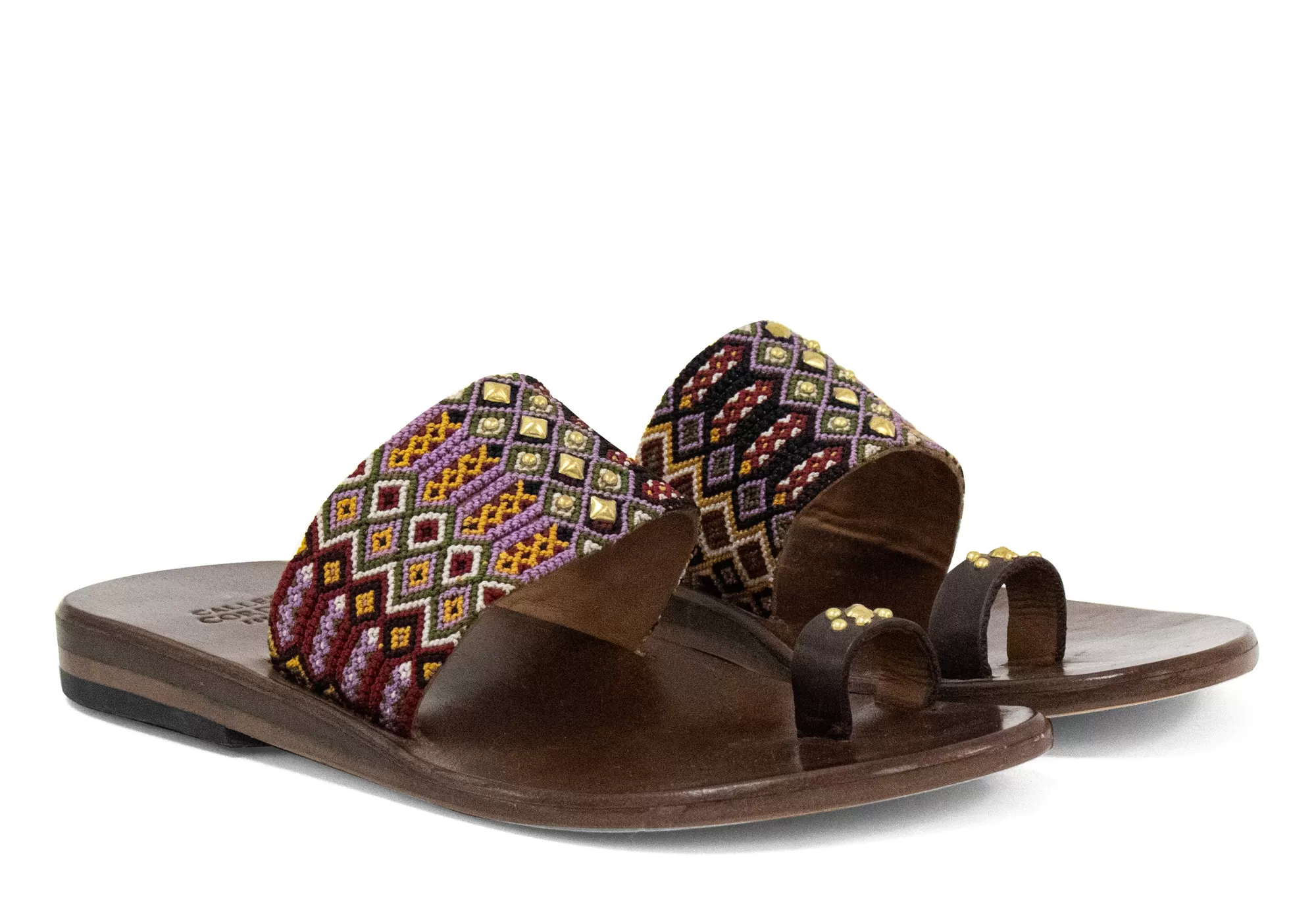 Calleen Cordero Papi Multi Woven Sandal Multi Woven w/ Brass Art Flash Sale