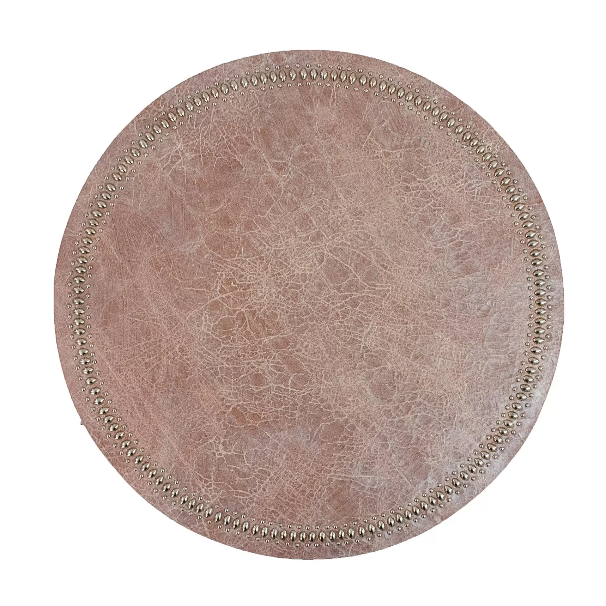 Calleen Cordero Puma Placemats (QTY 2 Pc) Pink Pearl Cracked w/ Nickel Art Fashion