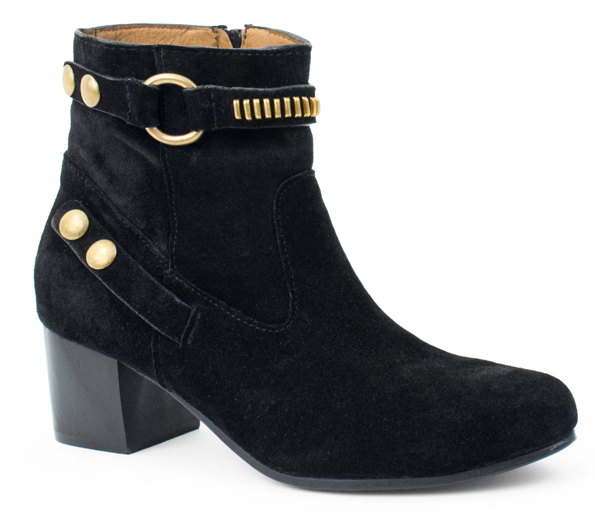 Calleen Cordero Reeza Boot Black Suede w/ Brass Art Store