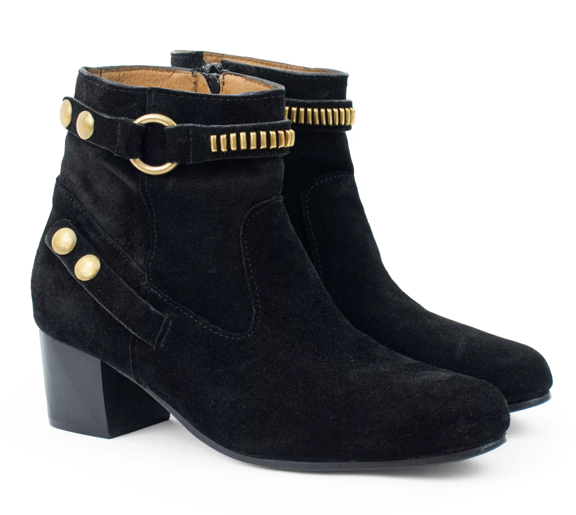 Calleen Cordero Reeza Boot Black Suede w/ Brass Art Store