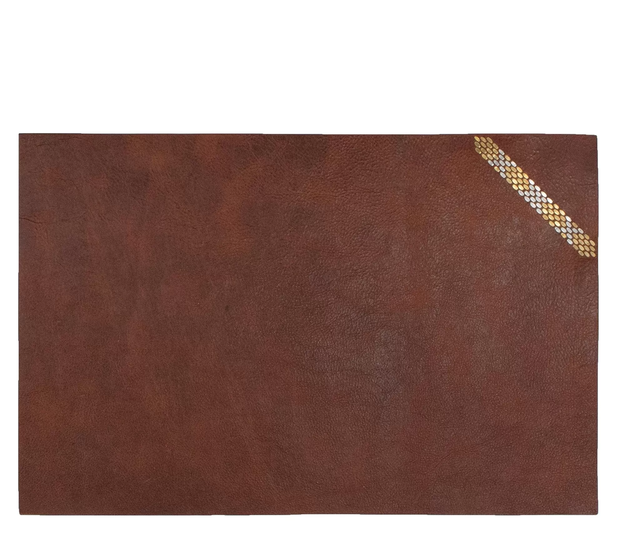 Calleen Cordero Snake Desk Blotter (15" X 22") Cognac w/ Nickel & Brass Store