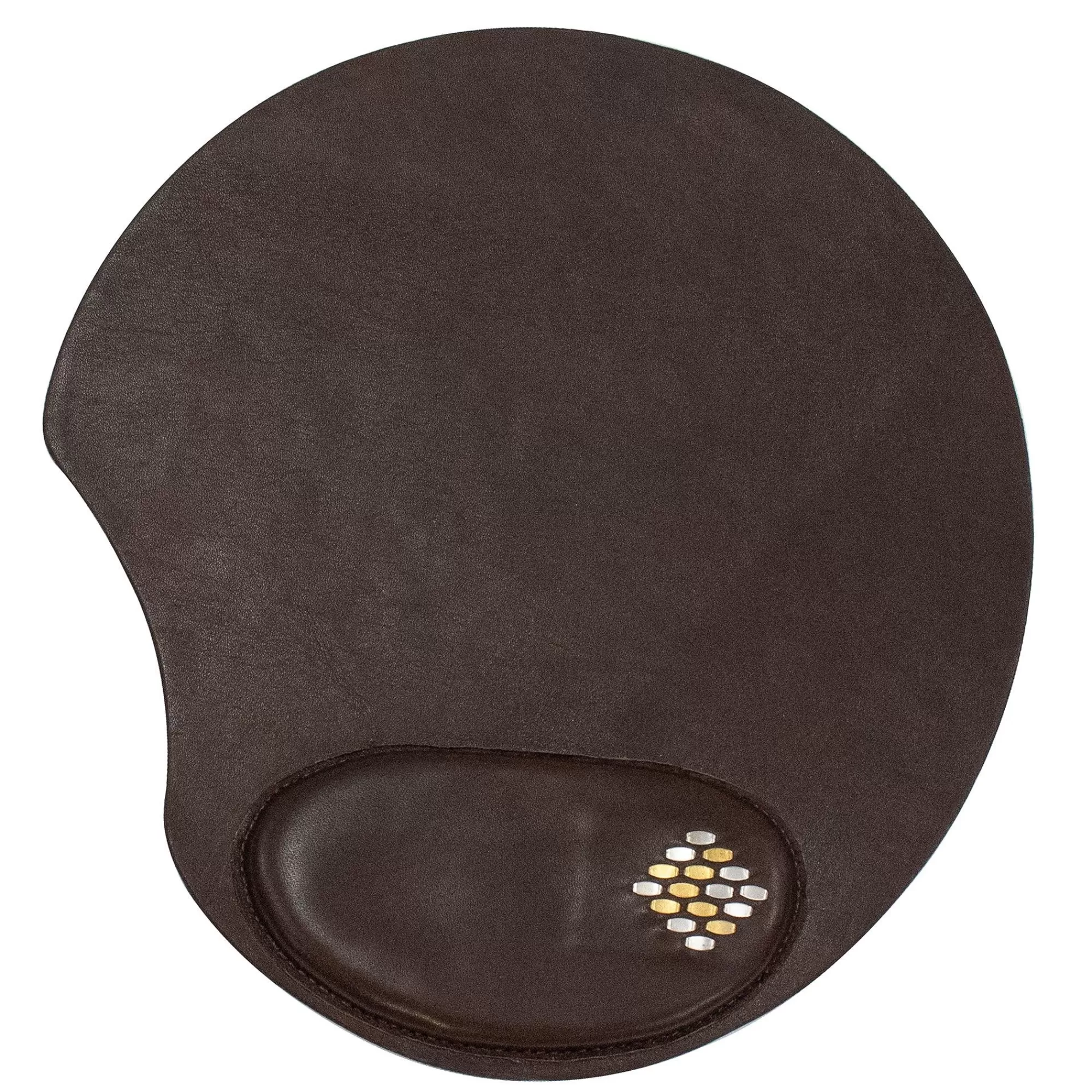 Calleen Cordero Snake Round Mouse Pad Brown w/ Nickel & Brass Outlet