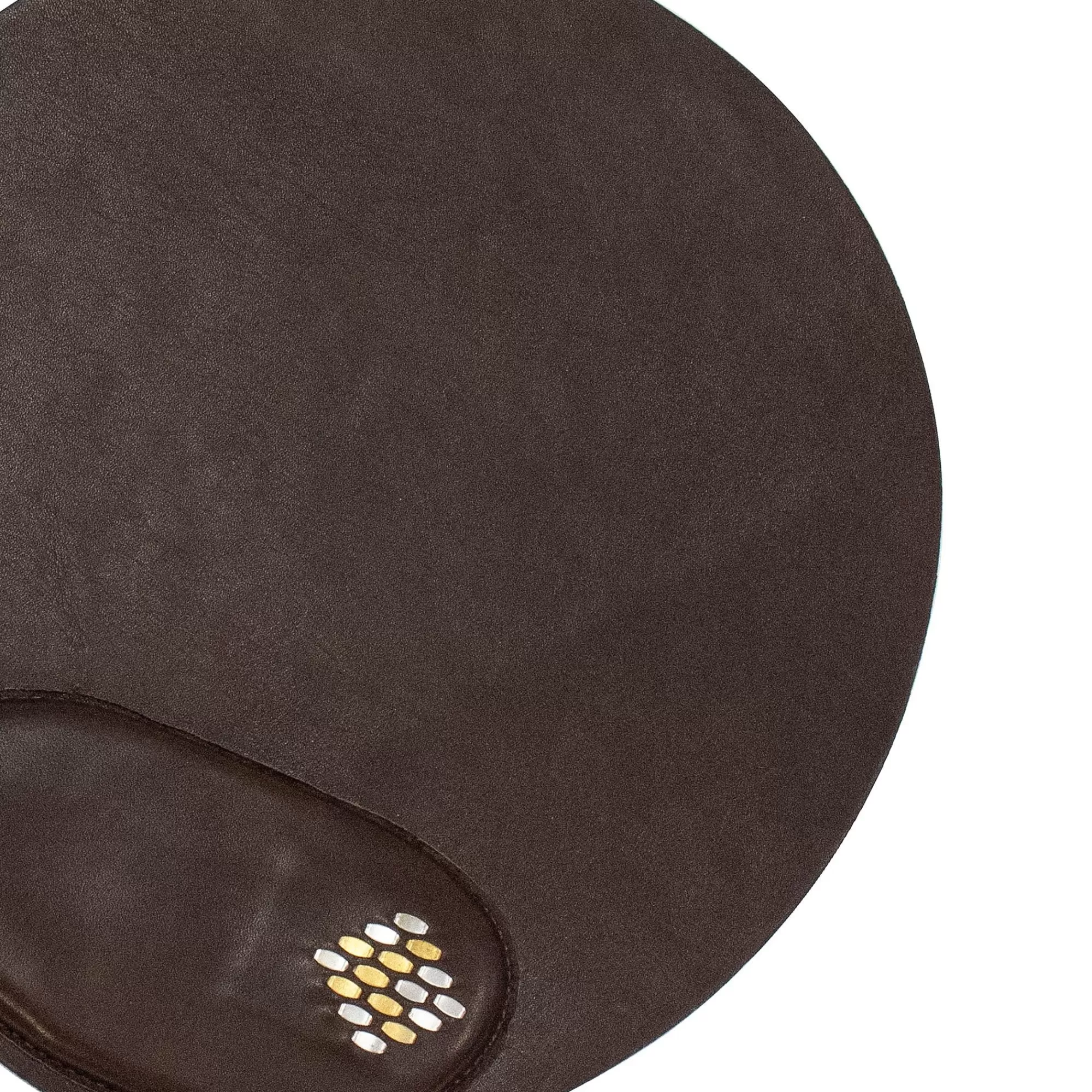 Calleen Cordero Snake Round Mouse Pad Brown w/ Nickel & Brass Outlet