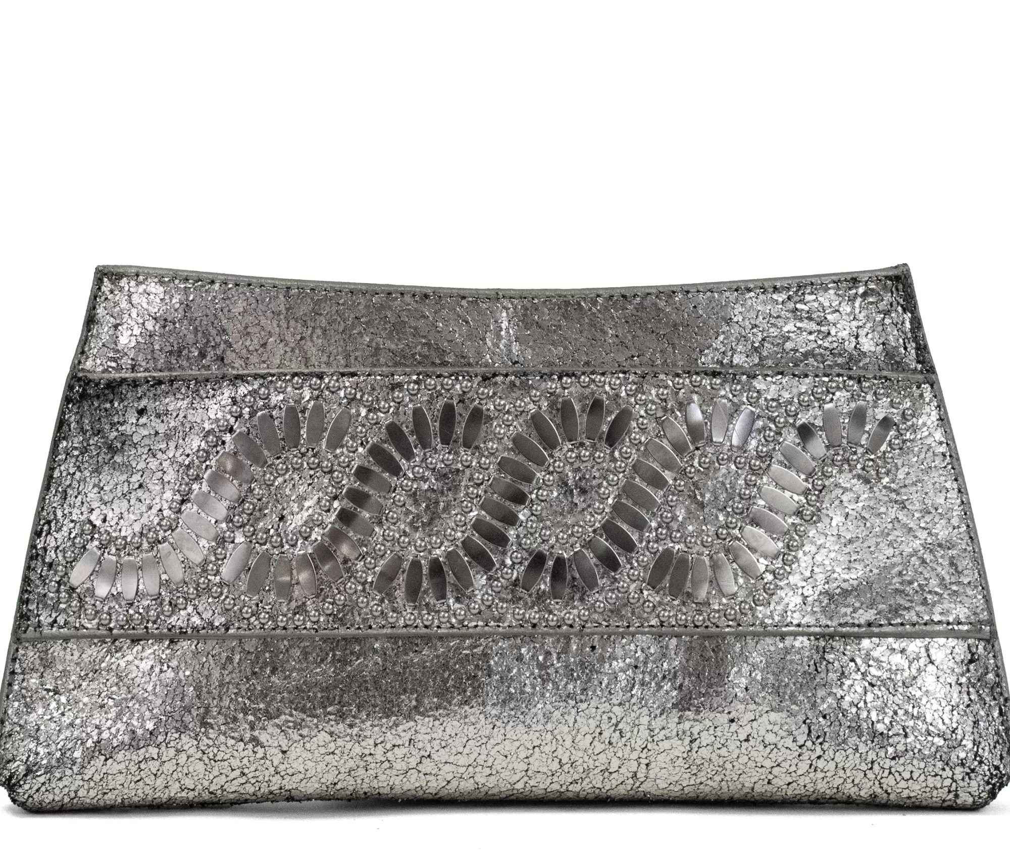 Calleen Cordero Topaz Clutch Plata Croste w/ Nickel Art Clearance